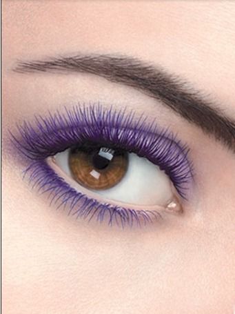 Brown Eyes with Purple Mascara