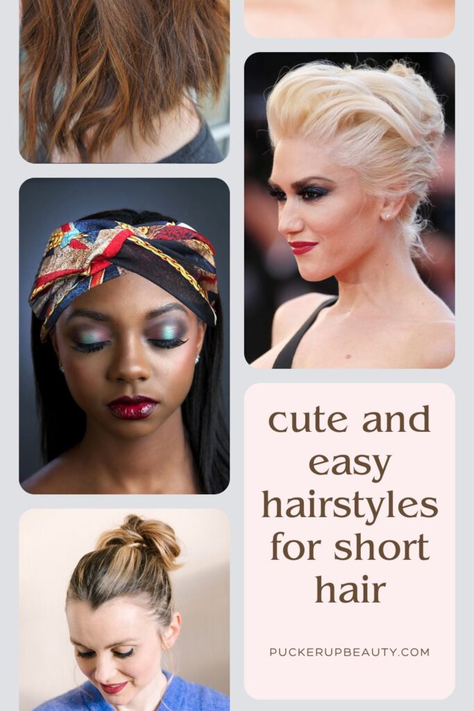 cute and easy hairstyles for short hair