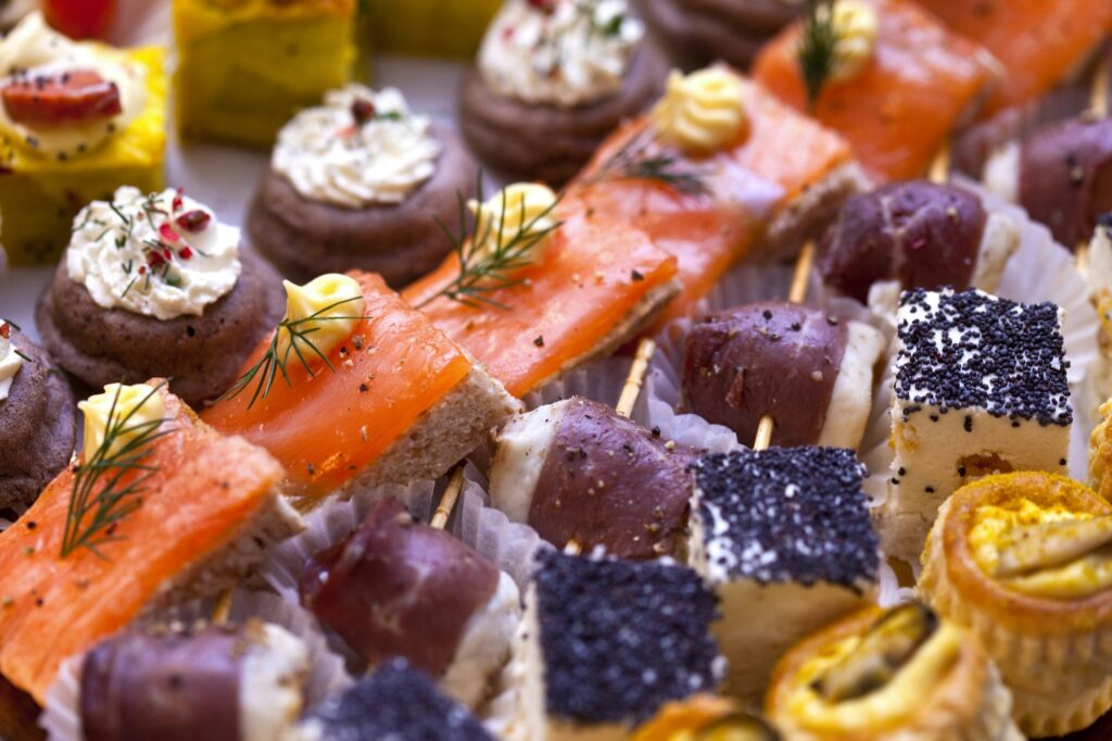 Toasts and canapes