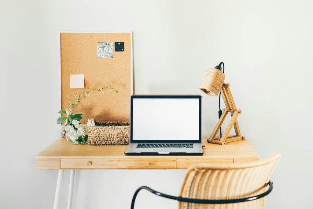 Scandinavian Style Modern Home Office Interior.